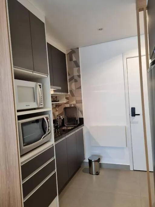 Apartment Studio Mobiliado, Com Garagem, 50M Metro Brooklin, Proximo Shopping Morumbi Em Sp Sao Paulo Brazil