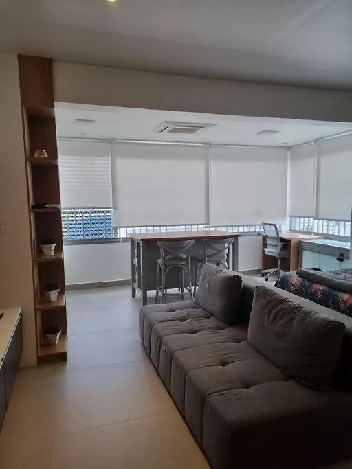 Studio Mobiliado, Com Garagem, 50M Metro Brooklin, Proximo Shopping Morumbi Em Sp Sao Paulo